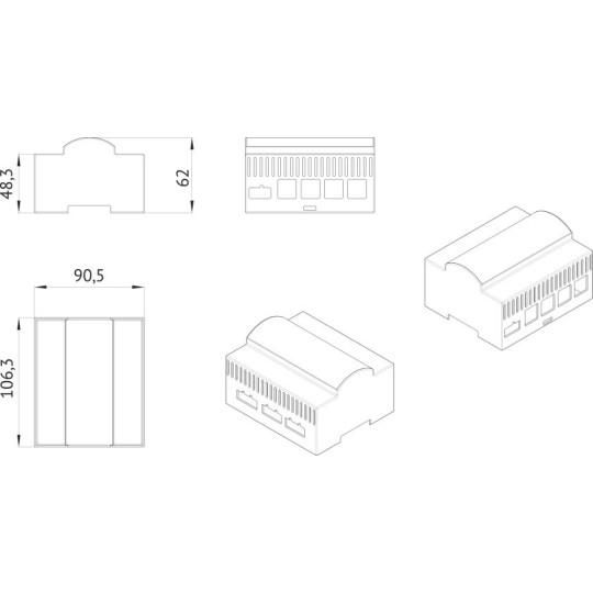 ACO PS45-15-PRO-13 Zasilacz video DIN 15V, 3A