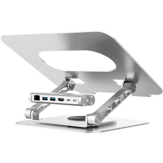 Unitek Podstawka pod laptop z odłączanym hubem USB-C HDMI 1,4, 4K PD 100W