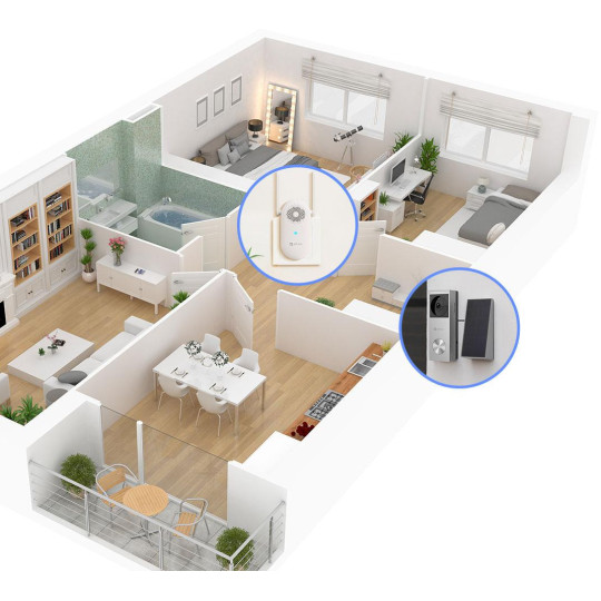 Wideodzwonek Ezviz HP3 Pro 3MPx z panelem solarnym