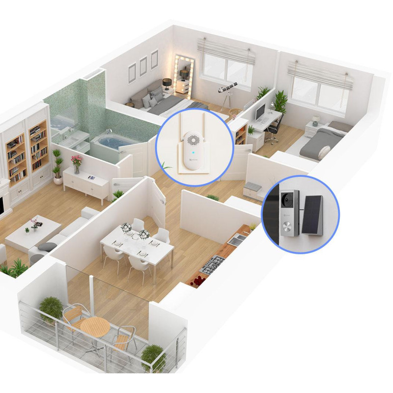 Wideodzwonek Ezviz HP3 Pro 3MPx z panelem solarnym