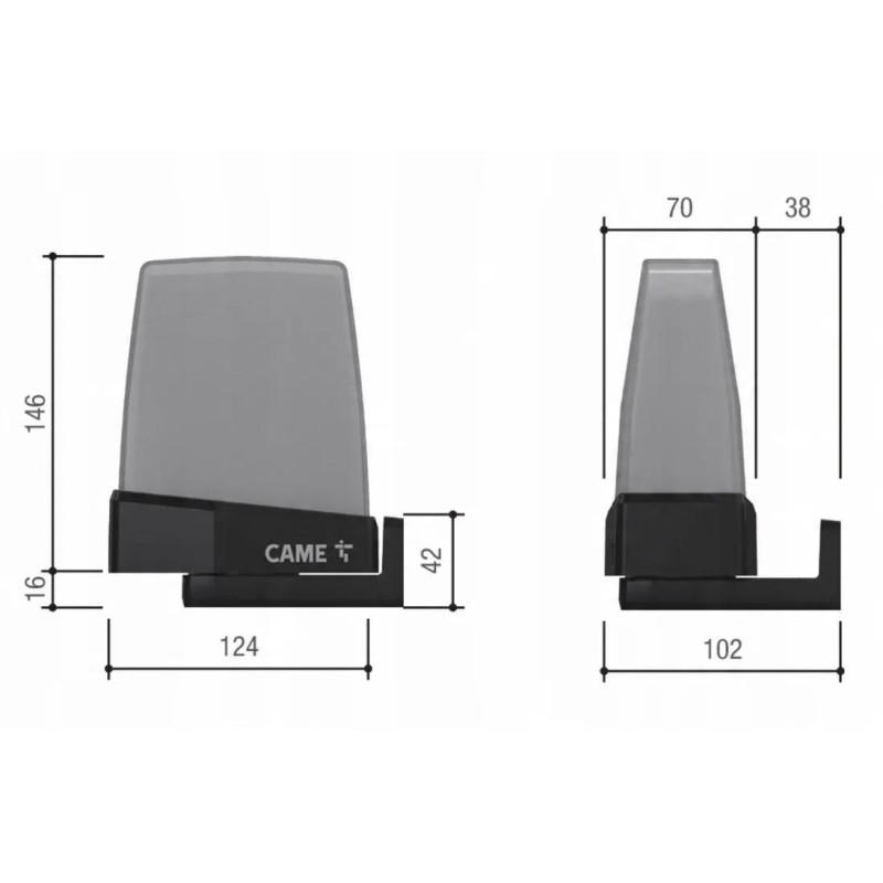 Lampa ostrzegawcza CAME KRX1FXSY 24/230V żółta (806LA-0030)