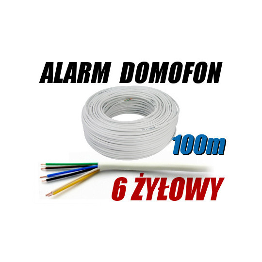 PRZEWÓD ALARMOWY DOMOFONOWY YTDY 6X0,5 - 100M