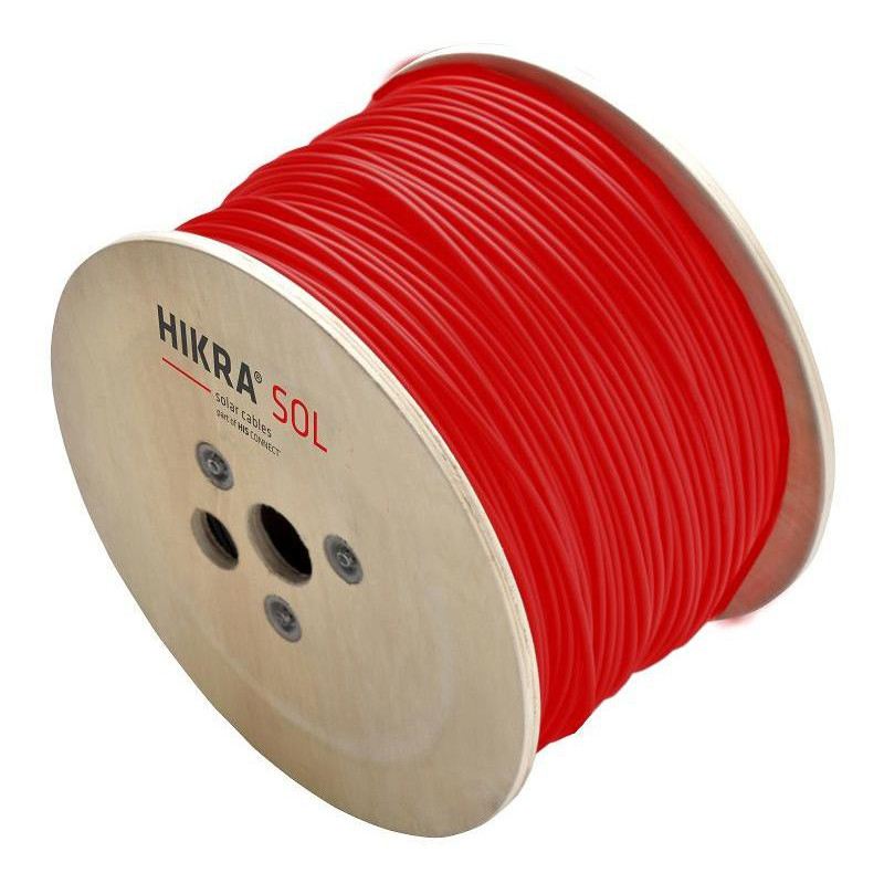 Przewód kabel solarny 4mm2 HIS, HIKRA (H1Z2Z2-K) CZERWONY 1m