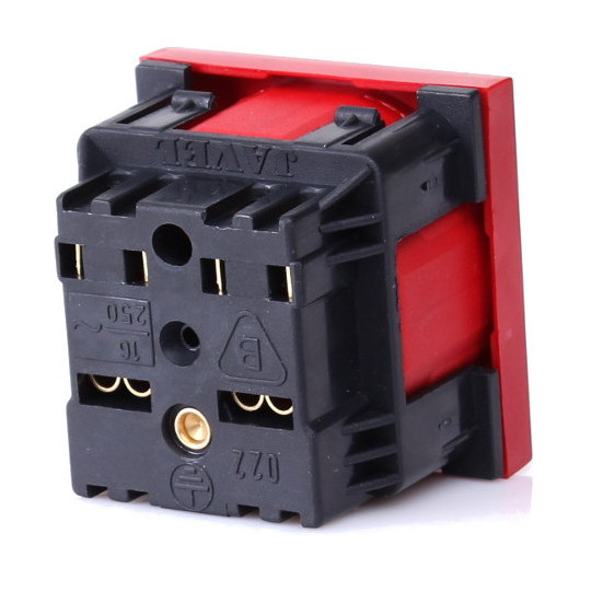 Gniazdo 1M (czerwone) lektryczne pojedyncze + blokada