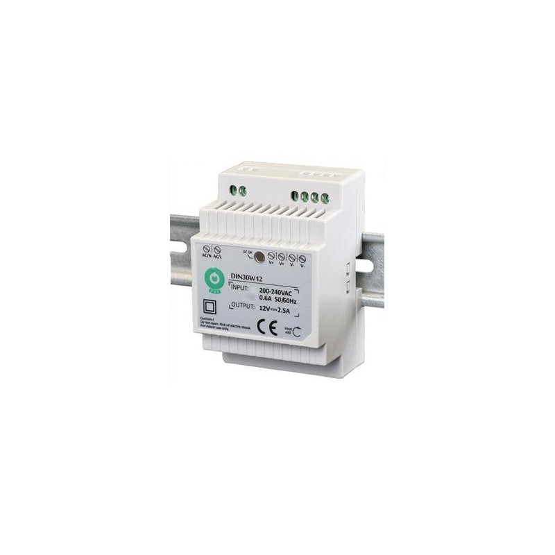 ZASILACZ DIN ''EURA'' DIN30W12 12V 2,5 A DC