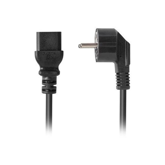 KABEL ZASILAJĄCY (SERWEROWY) CEE 7/7 IEC 320 C19 16A 1.8M WTYCZKA KĄTOWA VDE Lanberg
