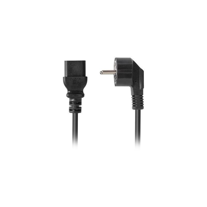 KABEL ZASILAJĄCY (SERWEROWY) CEE 7/7 IEC 320 C19 16A 1.8M WTYCZKA KĄTOWA VDE Lanberg