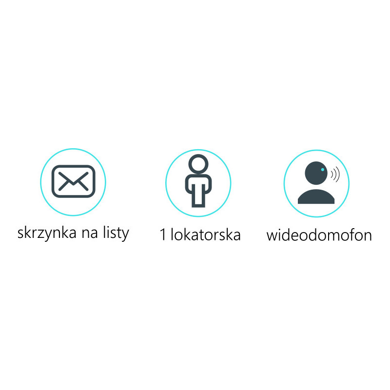 Skrzynka na listy Vidos DUO S1201A-SKM z wbudowanym wideodomofonem