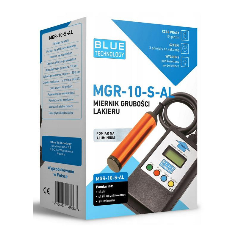 Miernik grubości lakieru Blue Technology MGR-10-S-AL