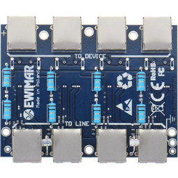 Moduł LAN z zabezpieczeniem przeciwprzepięciowym EXT z ochroną PoE EWIMAR PTF-54-EXT/PoE