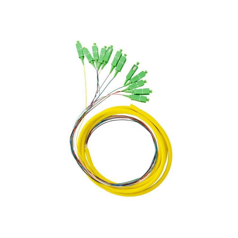 12X PIGTAIL SC/APC SM G657A2 GOLD zestaw 12x 2m