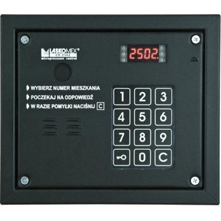 Laskomex CP-2503R czarna Panel audio z czytnikiem kluczy RFID