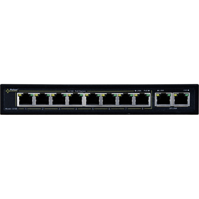 SWITCH POE PULSAR S108 8+2 UPLINK POE+ 120W