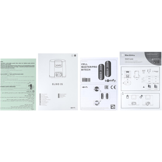 Zestaw Somfy Elixo 500 3S IO Comfort Pack do 500kg bram przesuwnych