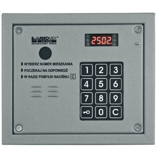Laskomex CP-2503R srebrny Panel audio z czytnikiem kluczy RFID
