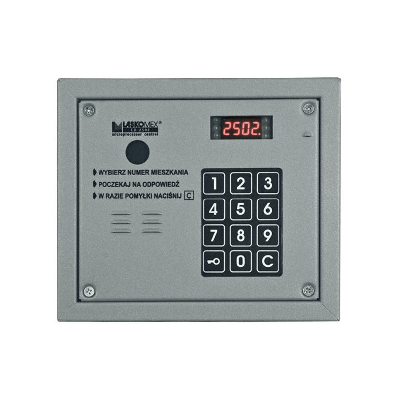 Laskomex CP-2503R srebrny Panel audio z czytnikiem kluczy RFID