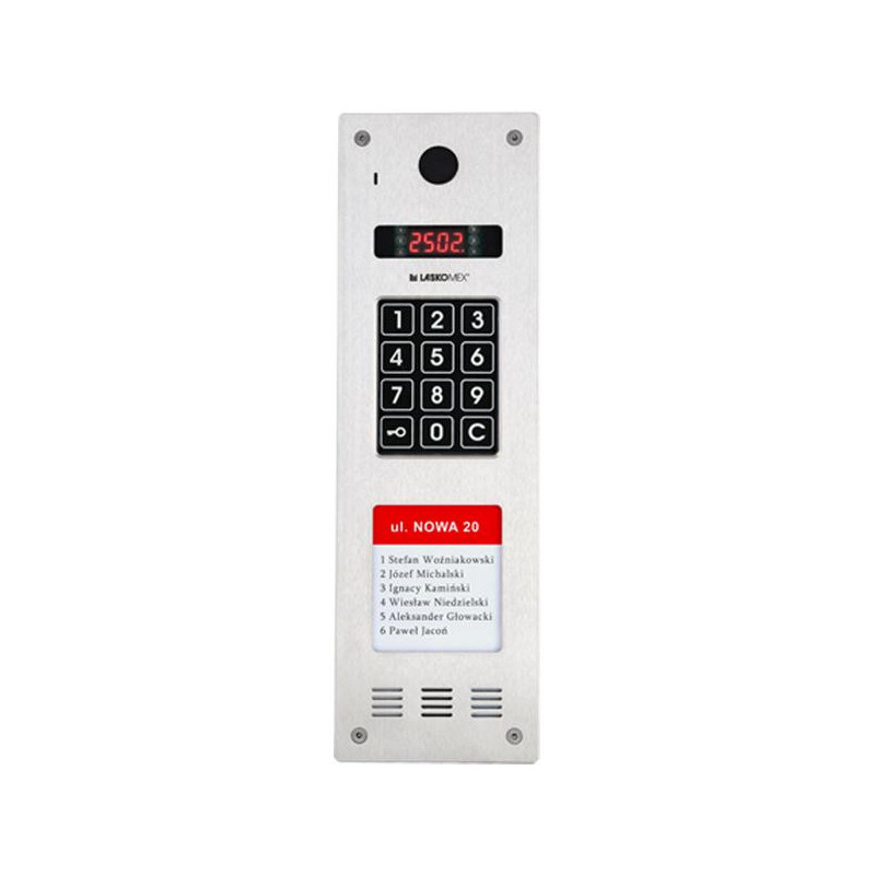 Laskomex CP-2533NR-040 Wąski panel audio pionowy, ze stali nierdzewnej, z czytnikiem RFID