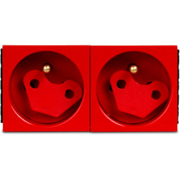 Gniazdo 2M elektryczne podwójne + blokada