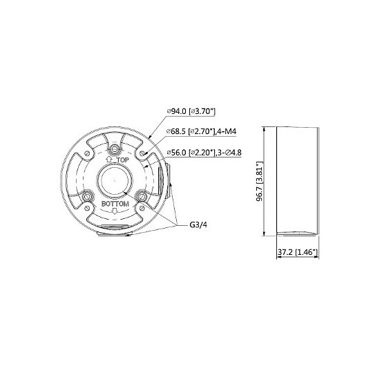 ADAPTER DAHUA PFA13A-E-BLACK
