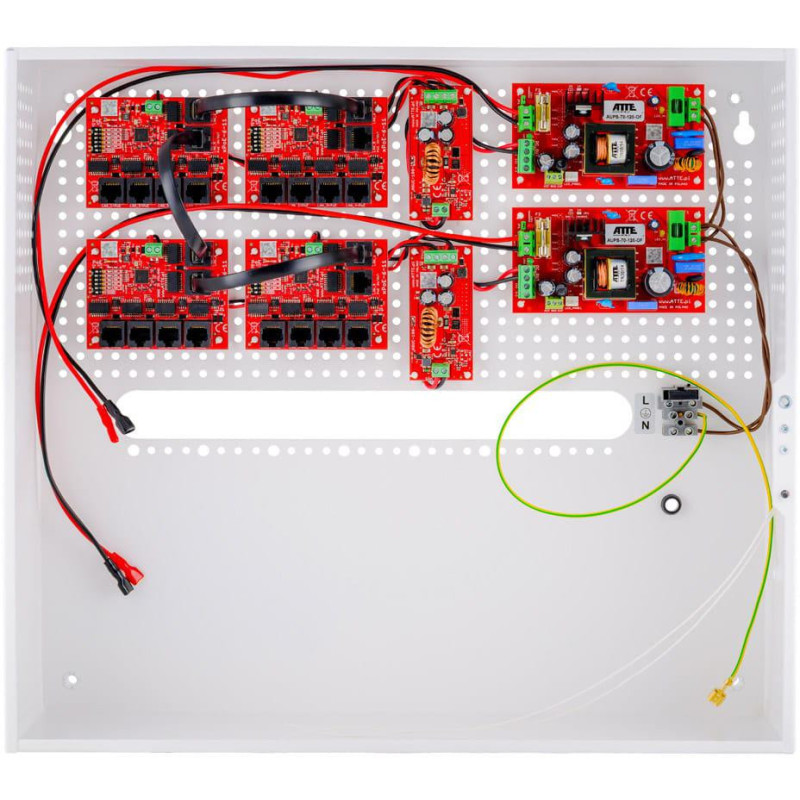 Zestaw buforowy do 17 kamer IP switch PoE 17P+1UP ATTE IPUPS-17-11-H