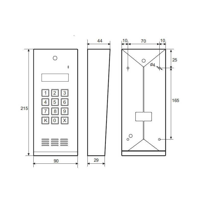Laskomex CD-2600R audio z czytnikiem kluczy RFID
