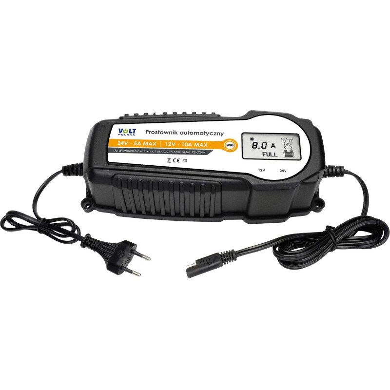 PROSTOWNIK AUTOMATYCZNY VOLT POLSKA 10A 12/24V LCD
