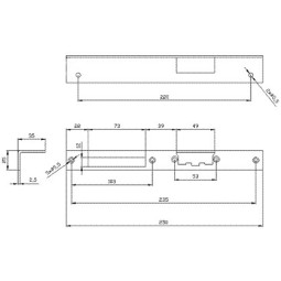 SZYLD ELEKTRA KĄTOWY DŁUGI PRAWY MAL.; 2423
