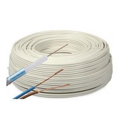 Przewód kabel koncentryczny z zasilaniem do CCTV BIAŁY K60+2x0,5mm2 ELEKTROKABEL 1m