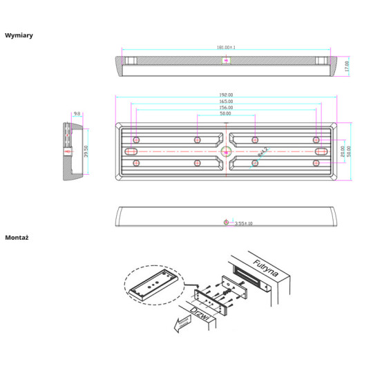 Uchwyt montażowy SCOT do drzwi przeciwpożarowych BK-600I2