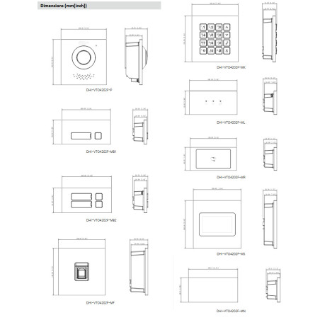 Moduł 1 przycisku DAHUA VTO4202F-MB1