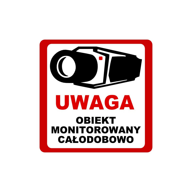 NAKLEJKA OBIEKT MONITOROWANY 20x20 6039