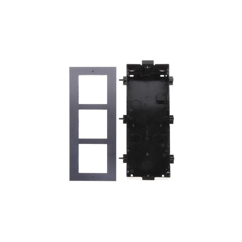 Ramka z puszką do montażu podtynk. 3-modułowa HIKVISION DS-KD-ACF3/Plastic