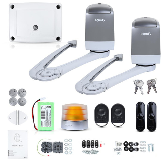 Zestaw Somfy Axovia 3S IO Comfort pack do 4m bram dwuskrzydłowych