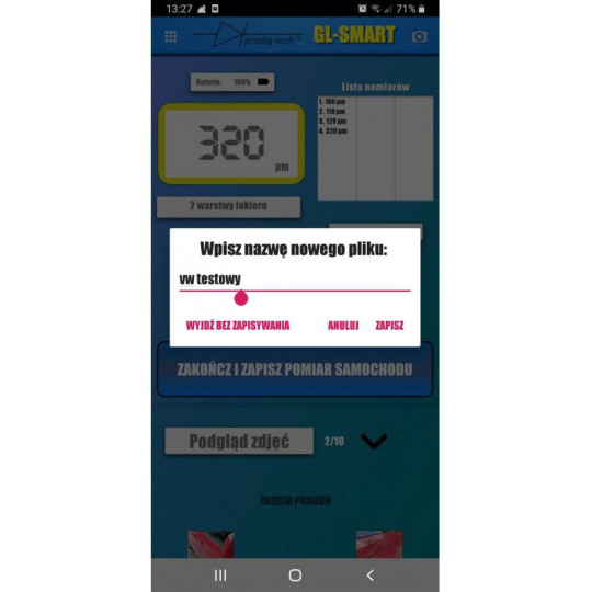 MIERNIK GRUBOŚCI LAKIERU GL-SMART-XL