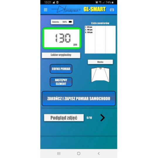 MIERNIK GRUBOŚCI LAKIERU GL-SMART-8