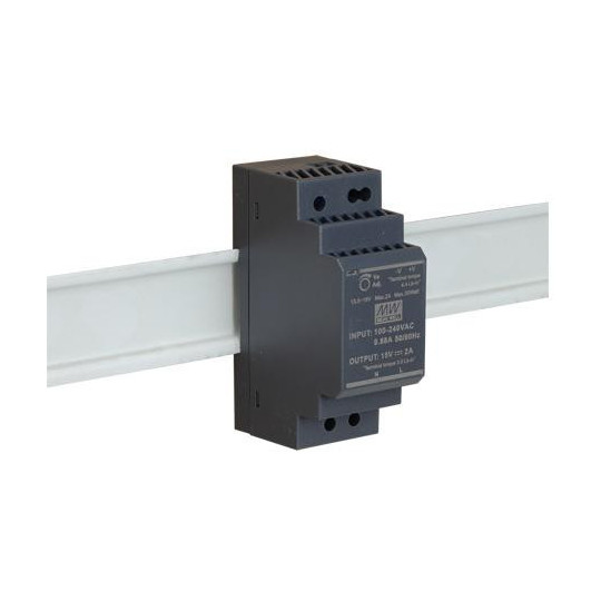 ZASILACZ IMPULSOWY NA SZYNĘ DIN MEAN WELL HDR-30-24 24V/30W/1.5A