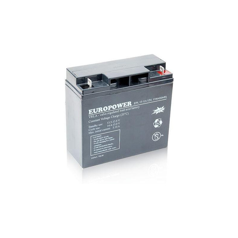 Akumulator AGM EUROPOWER serii EPL 12V 17Ah (Żywotność 15 lat)