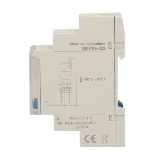 Programator elektroniczny ORNO na szynę DIN OR-PRE-433