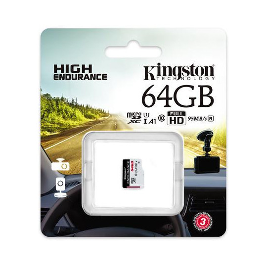 Karta pamięci microSD Kingston High-Endurance UHS-I 64GB 24/7 (rejestratory i monitoring)