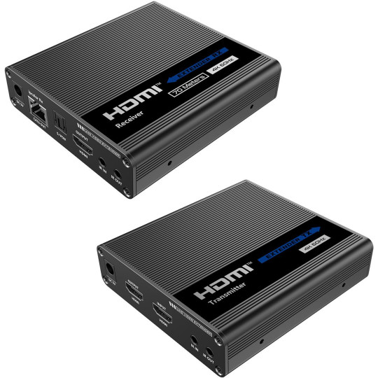 Konwerter HDMI na LAN KASKADA 4K Spacetronik IP SPH-676C - zestaw