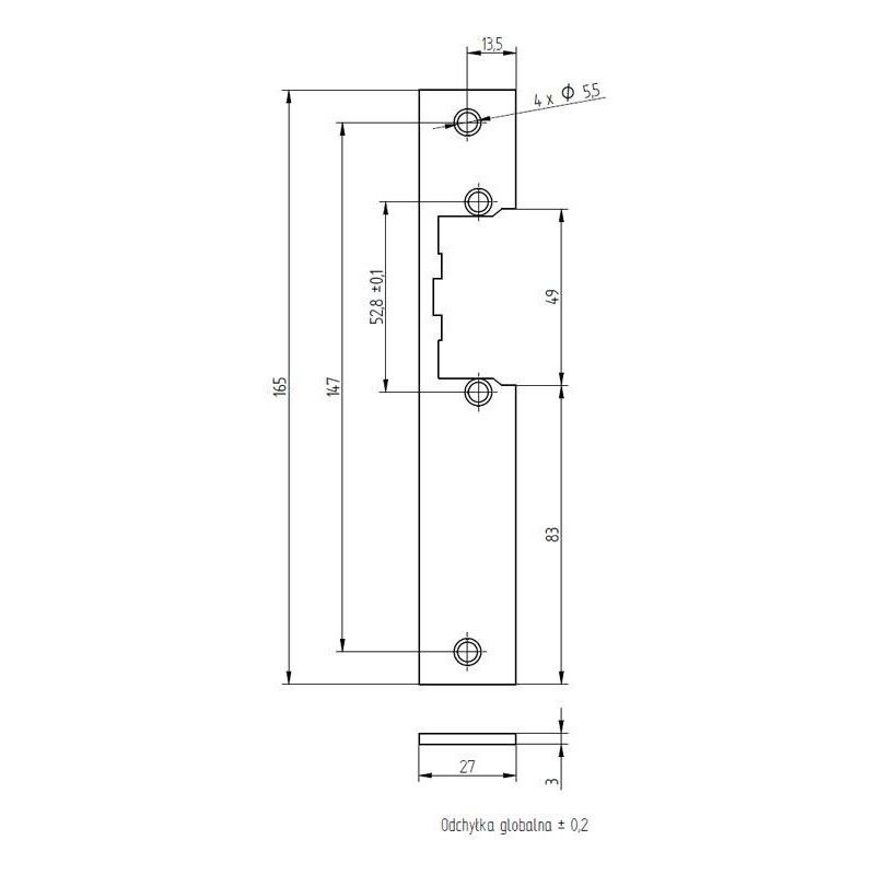 SZYLD ELEKTRA PROSTY R2/R3 MALOWANY