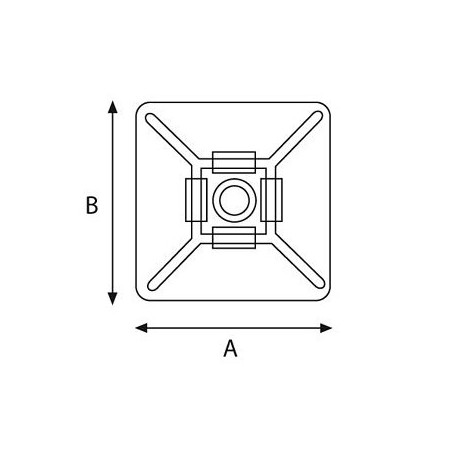 UCHWYT MOCUJĄCY SAMOPRZYLEPNY HW-3ACB CZARNY (100szt.)
