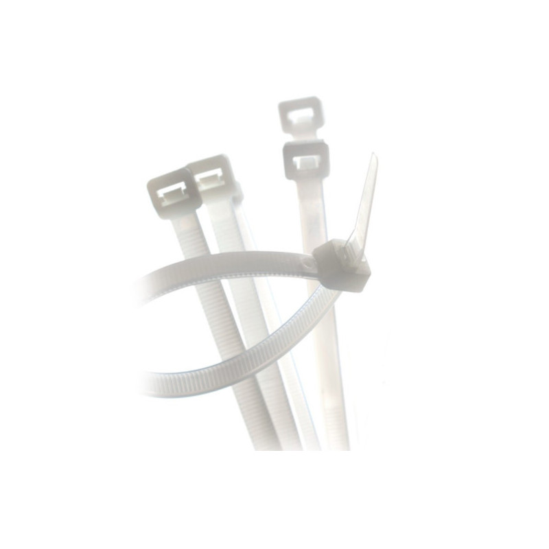 Opaska zaciskowa BIAŁA 200x3,6 GT-200IC (100szt.)