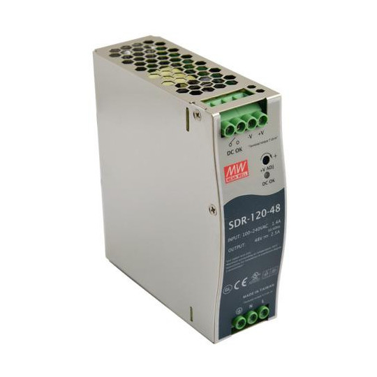 ZASILACZ IMPULSOWY NA SZYNĘ DIN MEAN WELL SDR-120-48