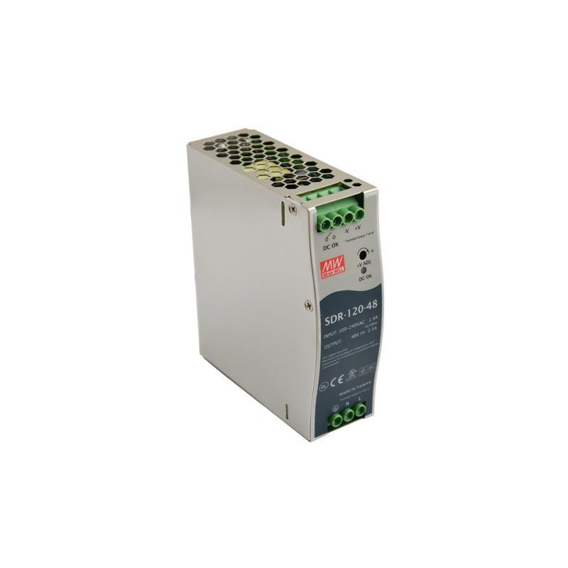 ZASILACZ IMPULSOWY NA SZYNĘ DIN MEAN WELL SDR-120-48