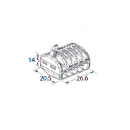 ZŁĄCZKA DO PRZEWODÓW ZATRZASKOWA 0,2-4,0mm2 PC-235 5GNIAZD (30szt.)
