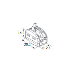 ZŁĄCZKA DO PRZEWODÓW ZATRZASKOWA 0,2-4,0mm2 PC-232 2GNIAZDA (50szt.)