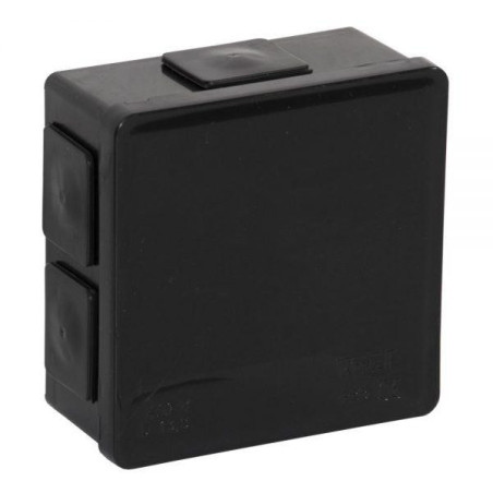 Puszka natynkowa pusta 6 wlotów VIPLAST VP-02 klik CZARNA IP55 86x86x40mm 002-05