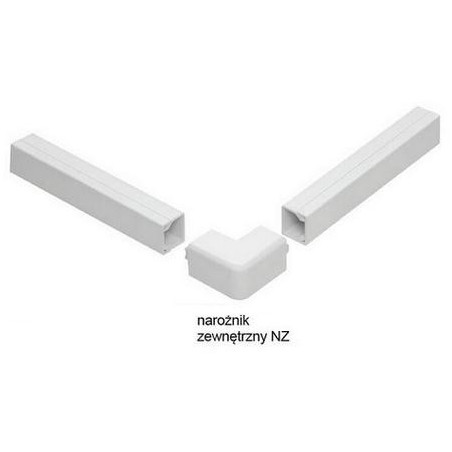 Osprzęt do listew elektroinstalacyjnych, narożnik zewnętrzny BIAŁY NZ 40x25 (1szt.)