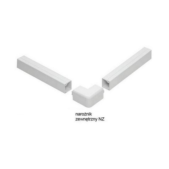 Osprzęt do listew elektroinstalacyjnych, narożnik zewnętrzny BIAŁY NZ 90x40 (1szt.)